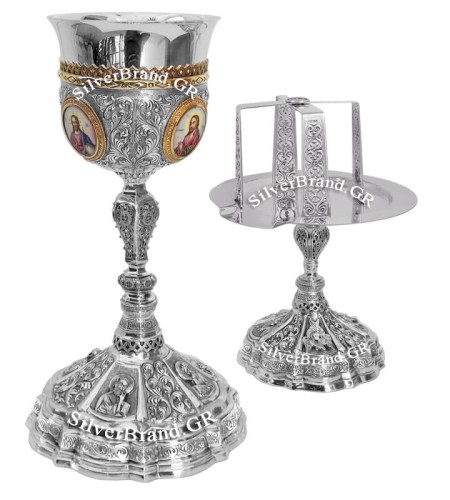 Ασημένιo Δισκοπότηρo - Silver Chalice Set - Набор Евхаристический Ε1013428_s4